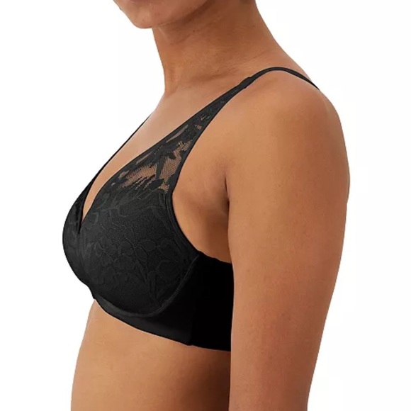 Bali Breathe Wireless T-Shirt Bra DF7594 Black XL NWT - Picture 2 of 3
